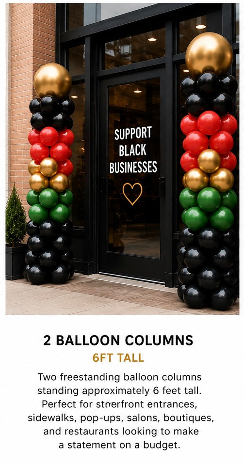 Juneteenth Balloon Columns